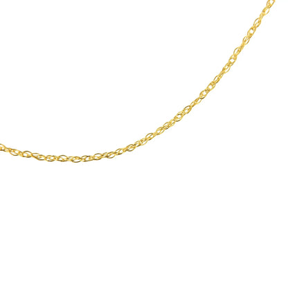 Solid 10K yellow gold 0.5mm slim unisex rope chain necklace 18in on Tampa Home & Garden Store