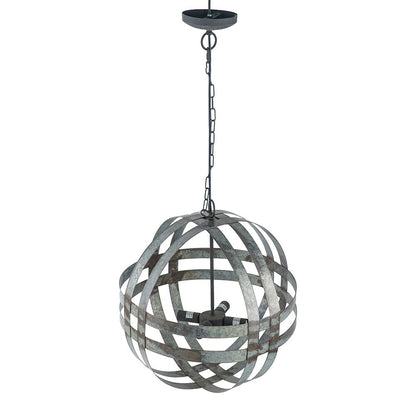 4 Light Galvanized Chandelier globe with adjustable chain by HouseOfZazla bulb not included on Tampa Home & Garden Store