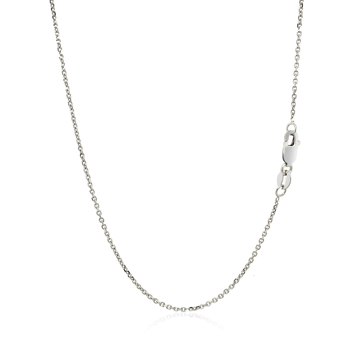 10k white gold cable chain necklace 1.1mm with lobster clasp by Bids.com on Tampa Home & Garden Store