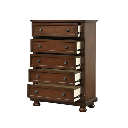Meade Chest with Wood Feet and Dovetail Drawers