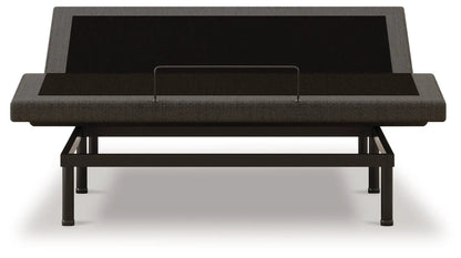 Comfort Premier Adj Base with dark gray fabric upholstery and metal frame on Tampa Home & Garden Store