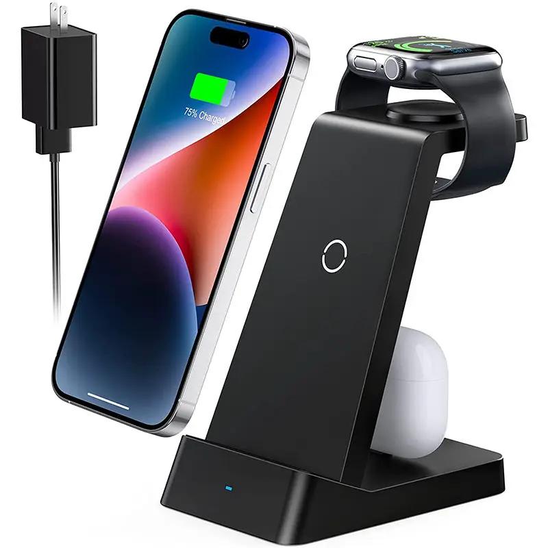 Wireless Charger Three-in-one Desktop 18W by FLIPSTYLEZLLC with phone stand and smartwatch dock on Tampa Home & Garden Store