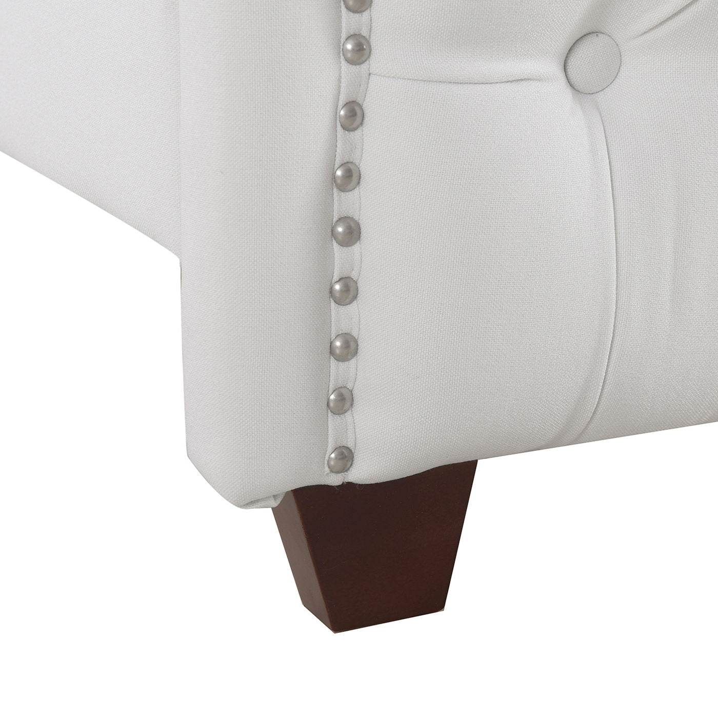 Solid Upholstered Bed Frame and Headboard Set