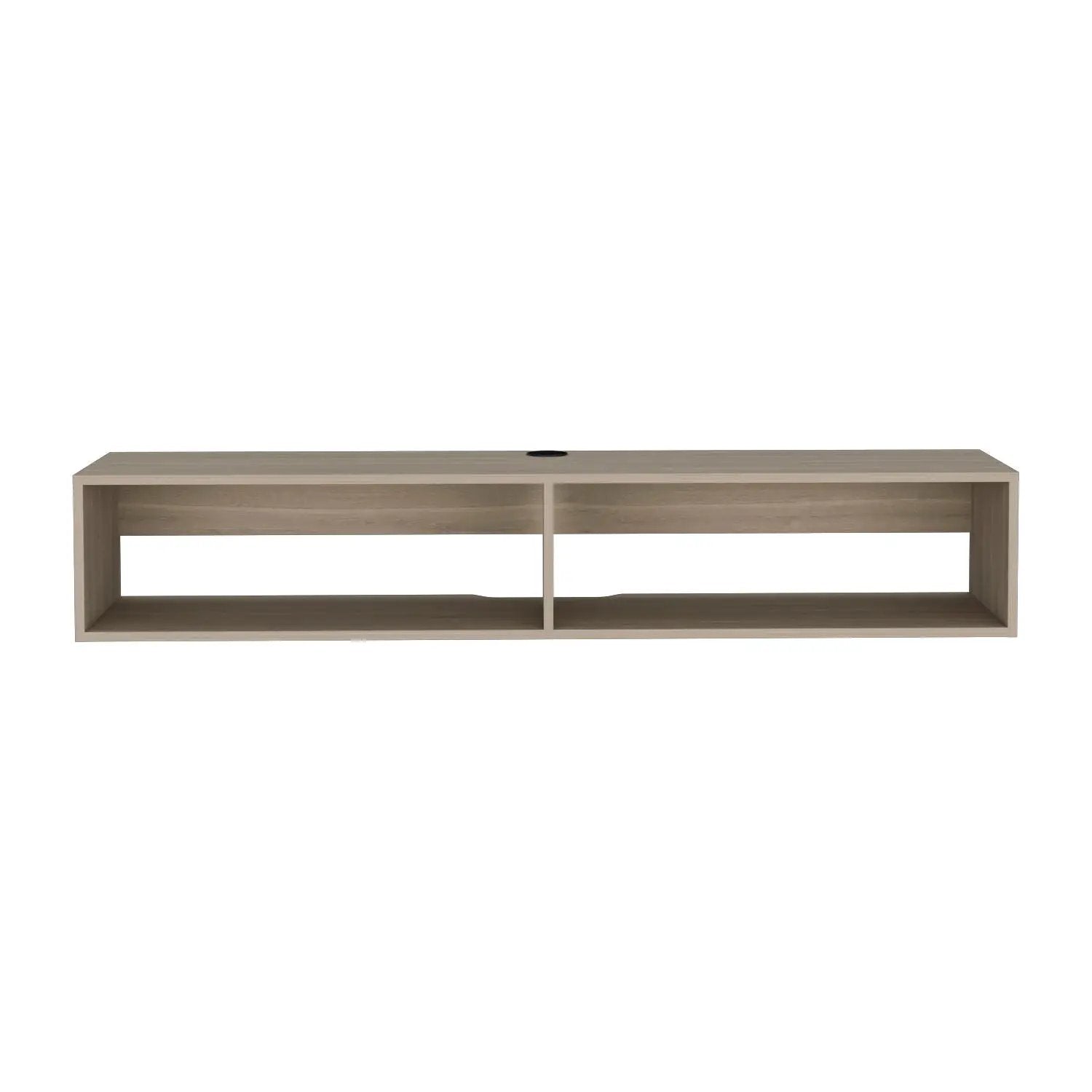 Moore Floating TV Stand light oak with open bays and cable hole by Unique Piece Furniture on Tampa Home & Garden Store