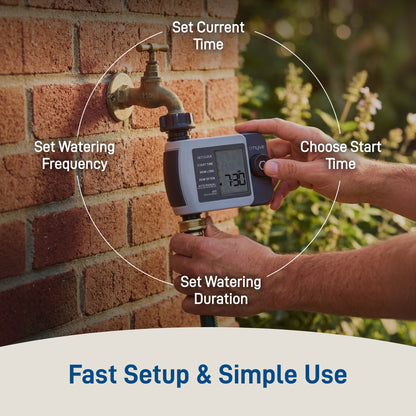 Hose Timer B-Hyve XD Bluetooth, Orbit Irrigation, 1 outlet, gray unit on Tampa Home & Garden Store