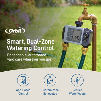 Bhyve XD Bluetooth Hose and Faucet Timer with Hub by Orbit Irrigation on brass faucet on Tampa Home & Garden Store