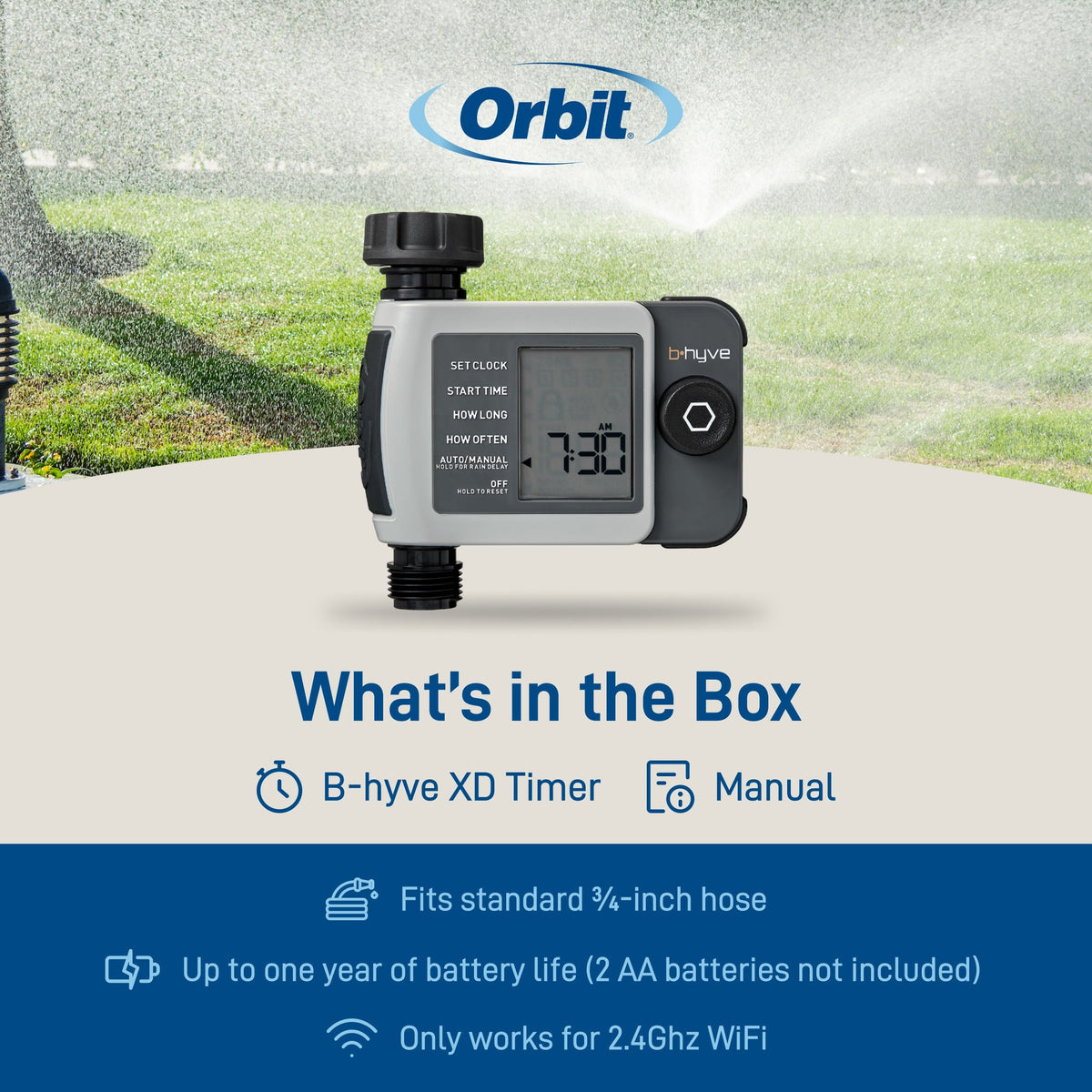 B-Hyve XD Bluetooth Hose Faucet Timer, 1 Outlet, Orbit Irrigation on Tampa Home & Garden Store