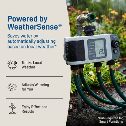 B-hyve XD Bluetooth 4-Outlet Hose Faucet Timer by Orbit Irrigation WeatherSense control on Tampa Home & Garden Store