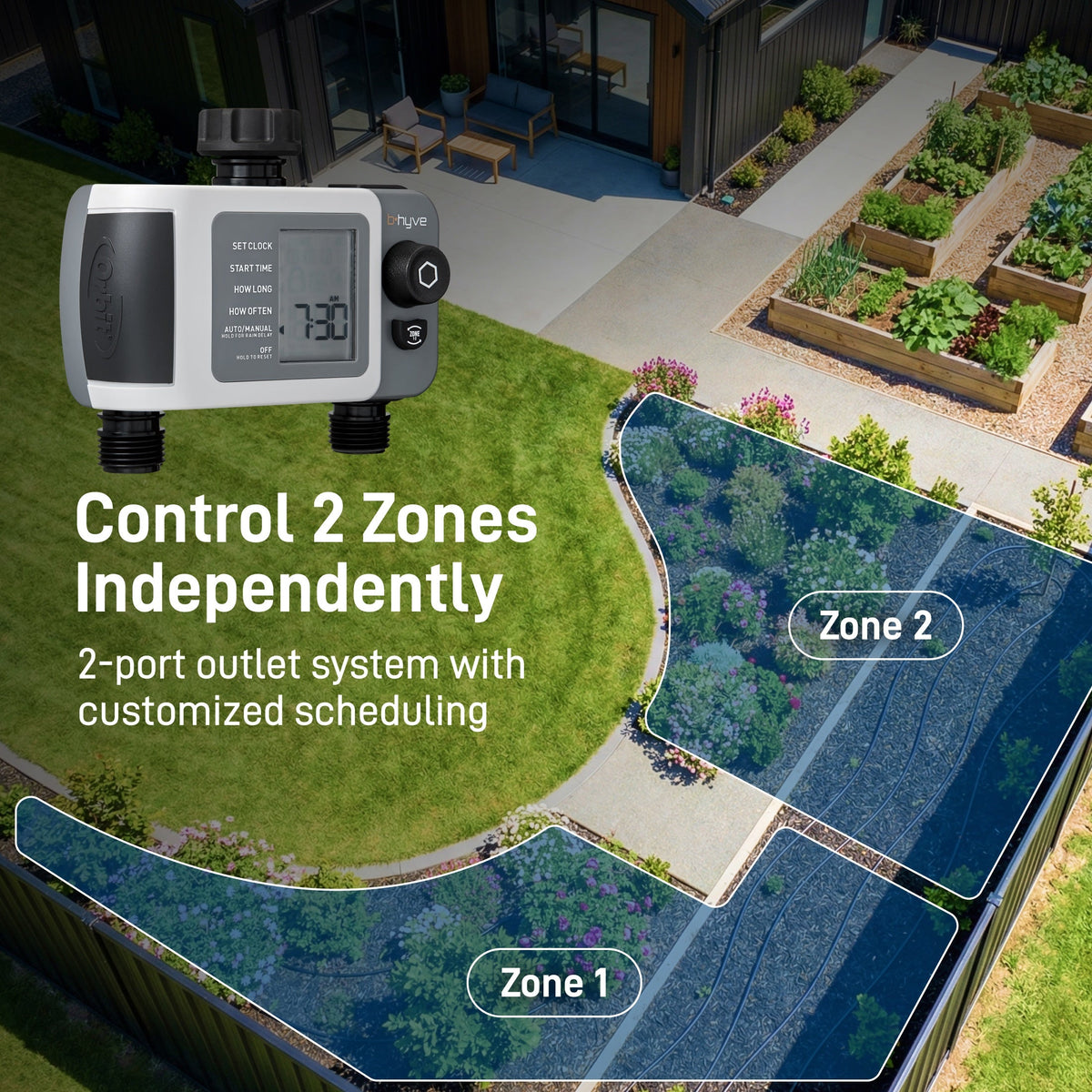 Bhyve XD Bluetooth Hose Timer with Hub by Orbit Irrigation; 2-zone control on Tampa Home & Garden Store