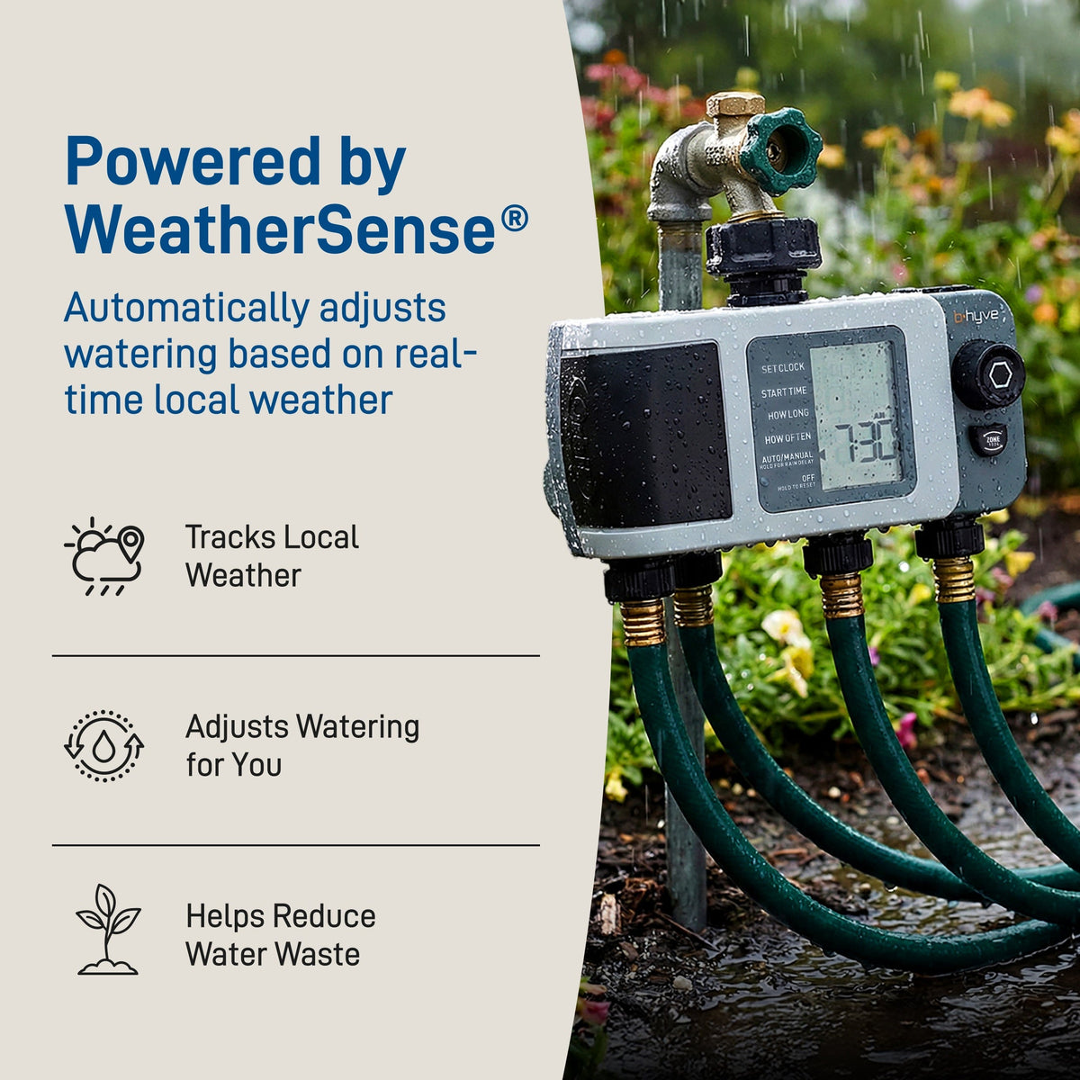 B-Hyve XD Bluetooth four-outlet hose timer with hub sprinkler control by Orbit Irrigation on Tampa Home & Garden Store