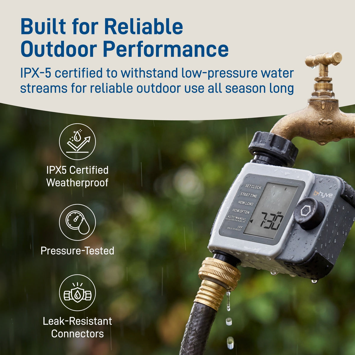 B-Hyve XD Bluetooth Hose Faucet Timer, brass faucet, Orbit Irrigation, 1 outlet on Tampa Home & Garden Store