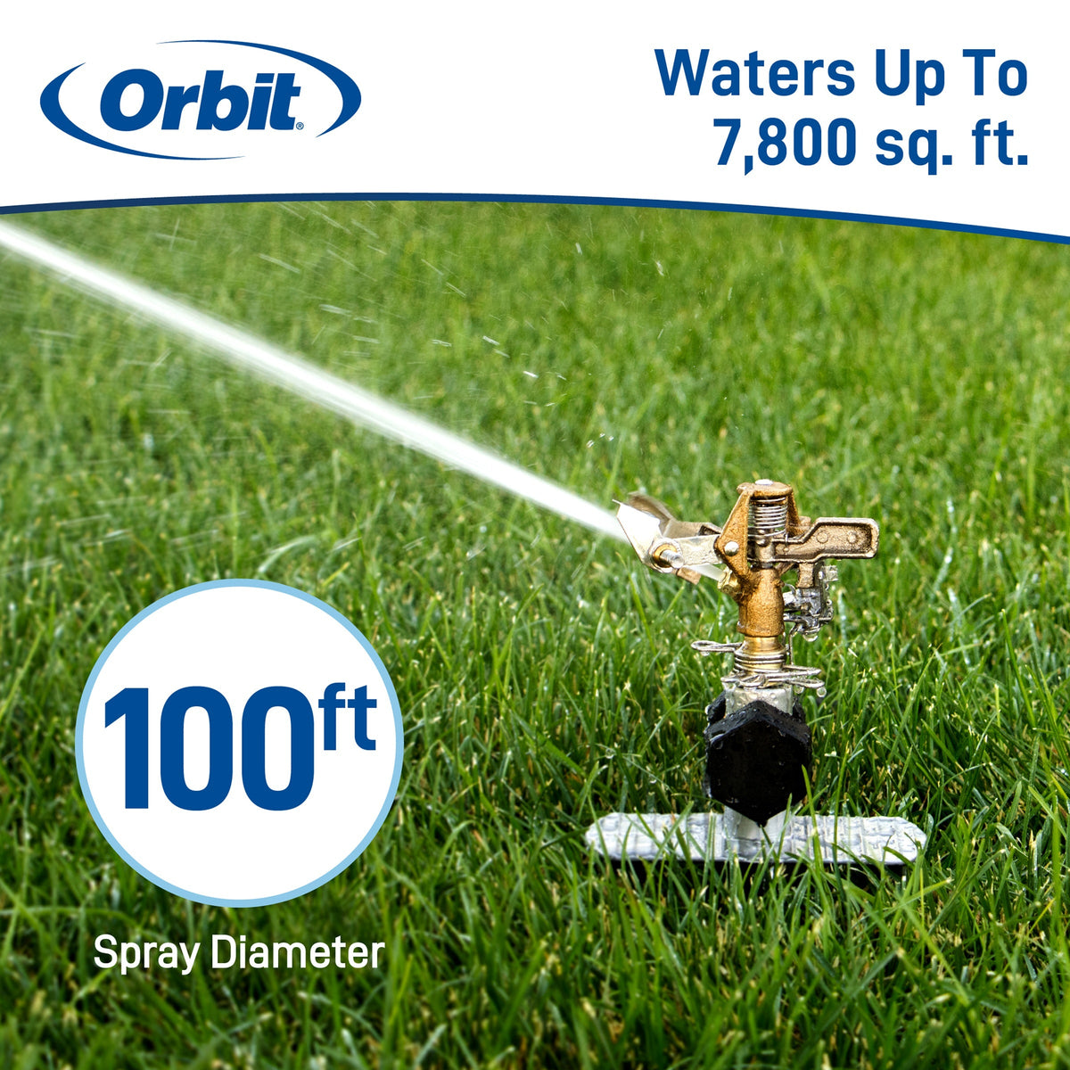 Brass Impact Sprinkler on Zinc Spike by Orbit Irrigation, Large Area Sprinkler on Tampa Home & Garden Store