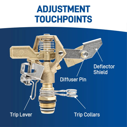 Brass impact sprinkler on metal step spike Orbit Irrigation large area sprinkler on Tampa Home & Garden Store