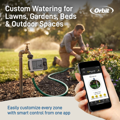 B-Hyve XD Bluetooth Hose Faucet Timer, 1 Outlet, Orbit Irrigation smart sprinkler control on Tampa Home & Garden Store