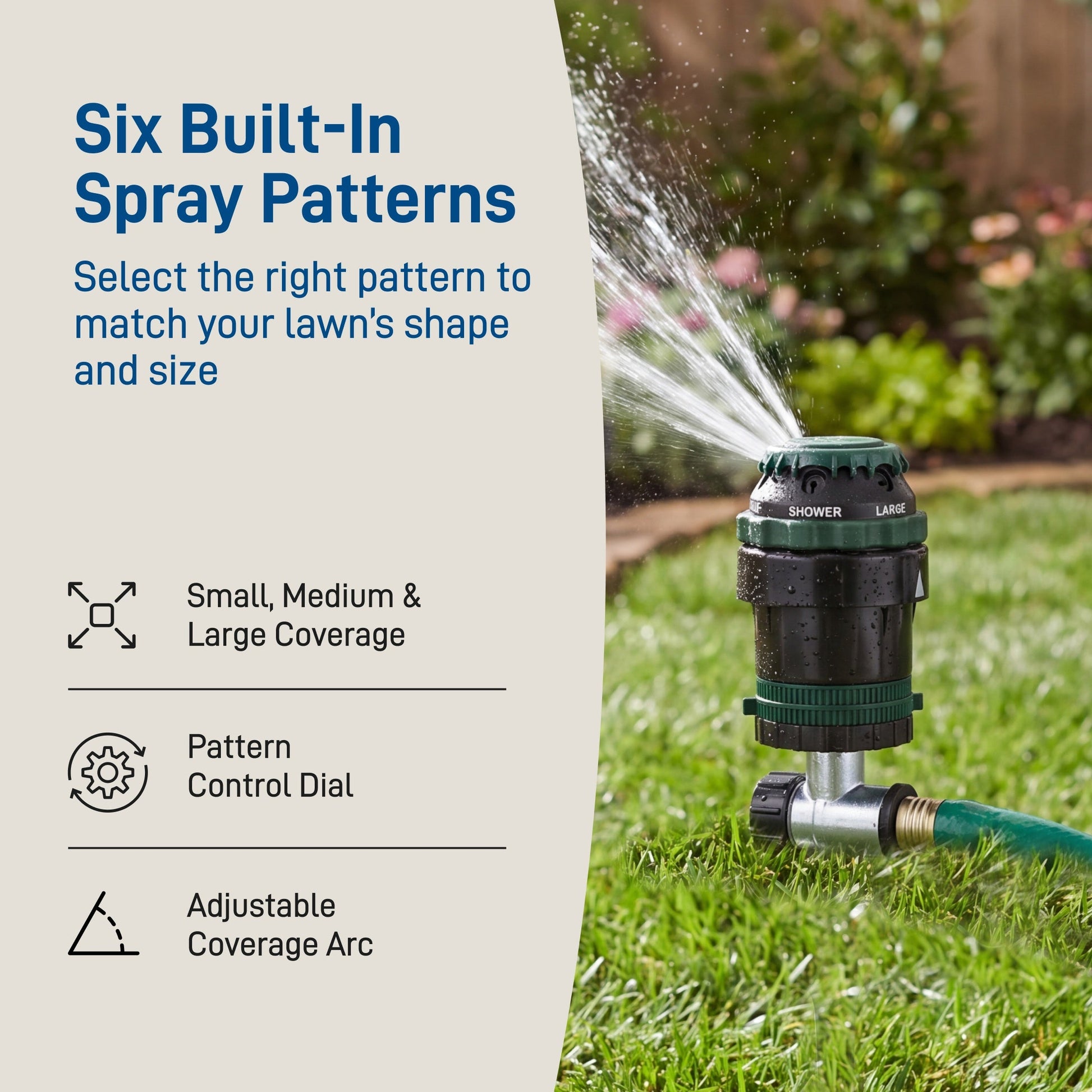 H2O-Six Gear-Drive sprinkler on metal T Spike, Orbit Irrigation hose end sprinkler on Tampa Home & Garden Store