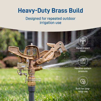 Three Quarter Inch MPT Impact Sprinkler Head by Orbit Irrigation metal head on Tampa Home & Garden Store