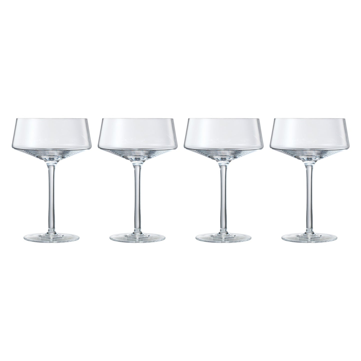 Stylish Set of Four Clear Spritz Glasses
