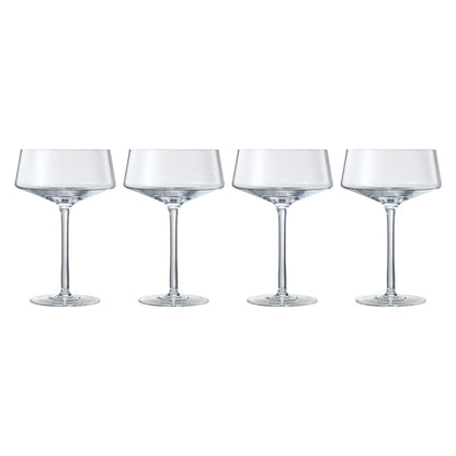 Stylish Set of Four Clear Spritz Glasses