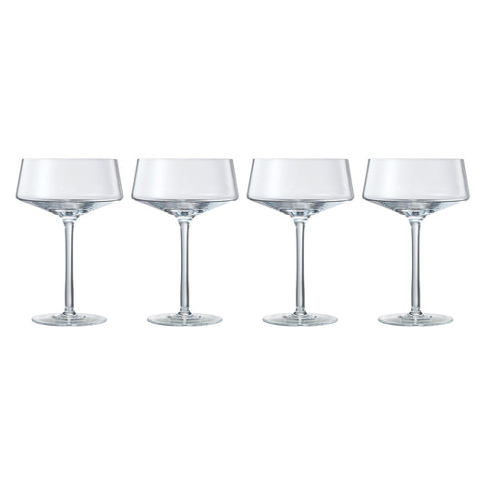 Stylish Set of Four Clear Spritz Glasses