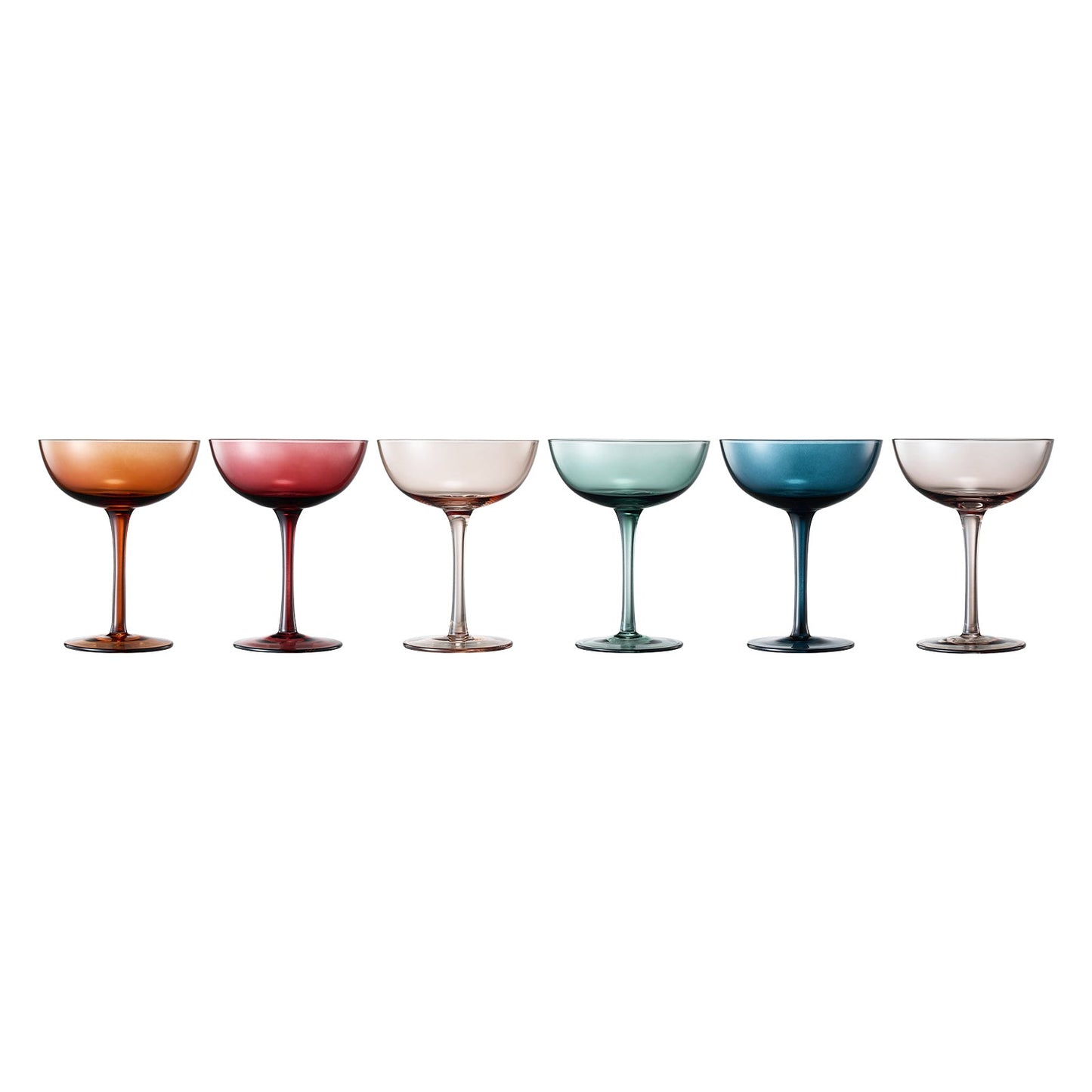 Tonal Champagne Coupe Glassware Set of Six