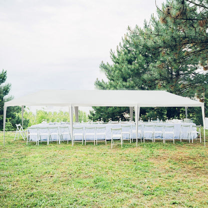 GemGear 10x30 ft white canopy tent with removable sidewalls for party wedding setup on Tampa Home & Garden Store