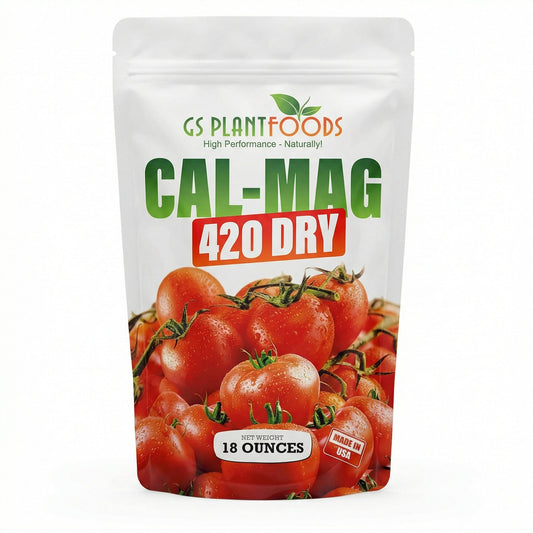 Cal-Mag Extreme calcium magnesium fertilizer pouch by GS Plant Foods CAL-MAG text and 18 oz on Tampa Home & Garden Store