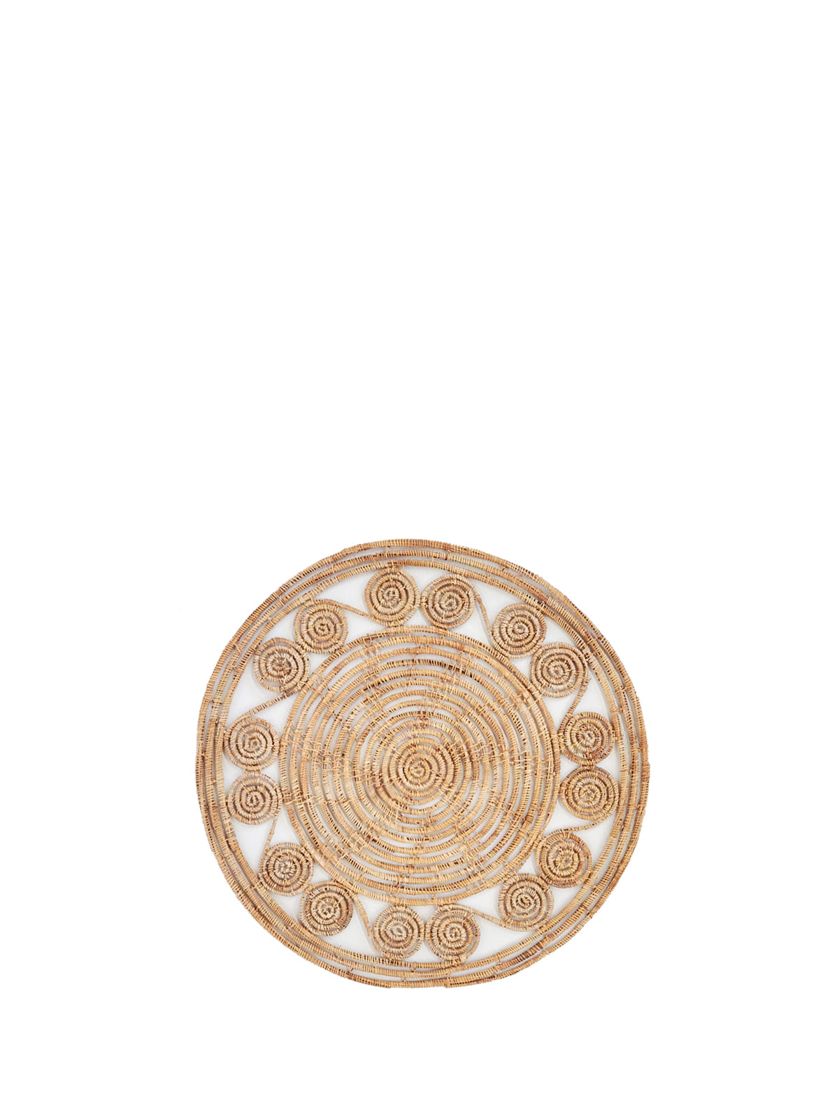 Set de table en fibre de palmier tissée Bayu - Naturel (lot de 2)