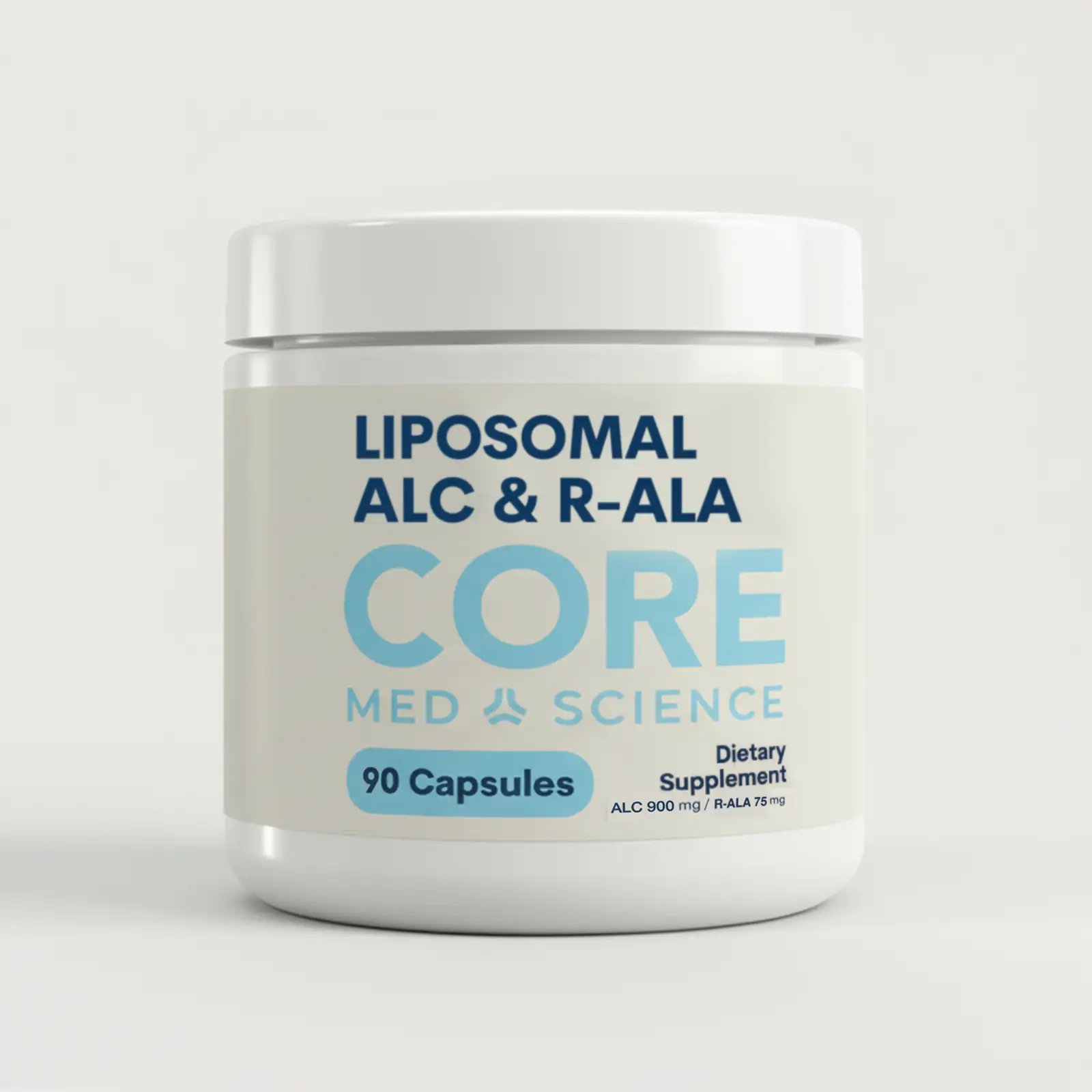 Liposomal ALC & R-ALA capsules bottle by Core Med Science, 90 capsules on Tampa Home & Garden Store