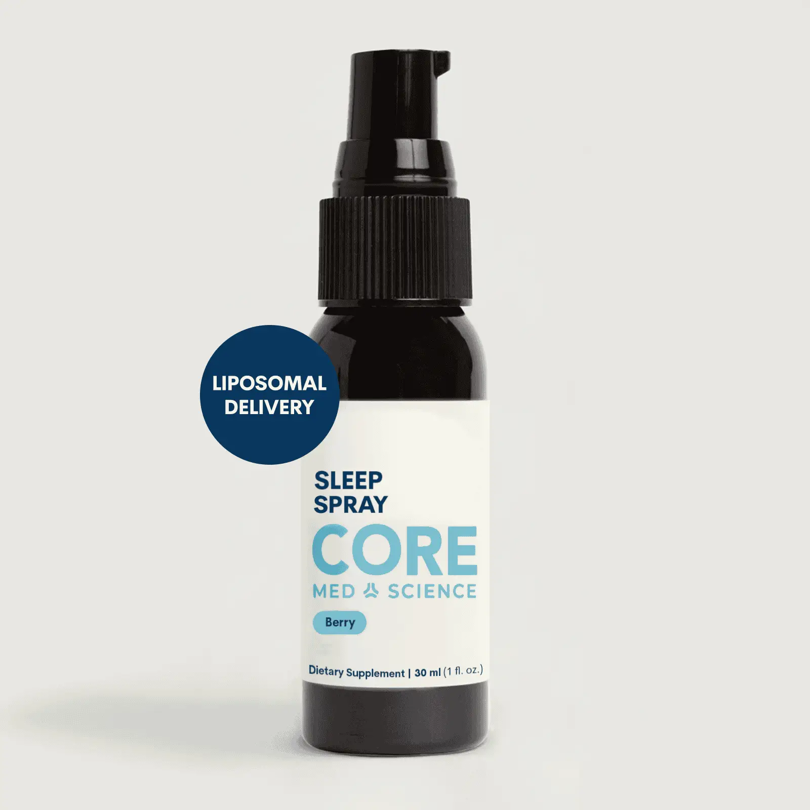 Liposomal Sleep Formula liquid spray by Core Med Science in a dark glass bottle on Tampa Home & Garden Store