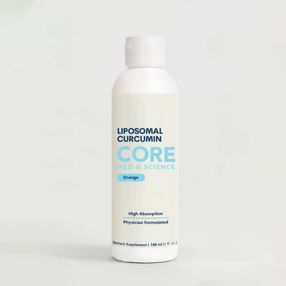 Liposomal Curcumin liquid 250 mg orange flavor bottle by Core Med Science on Tampa Home & Garden Store