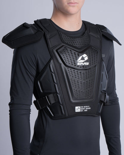 Revo 5 Roost Guard EVS Sports black motorcycle chest and back protector on Tampa Home & Garden Store