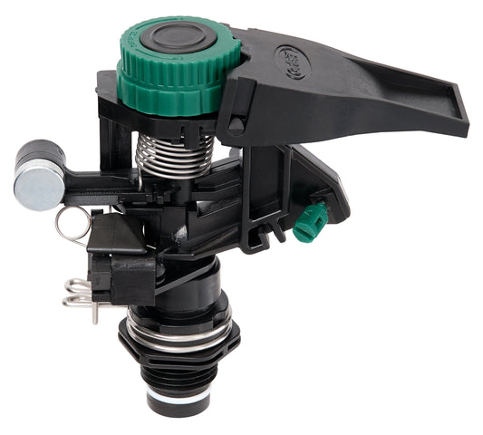 Orbit Irrigation 1/2 in MPT impact sprinkler head with weighted arm and green adjustment knob on Tampa Home & Garden Store