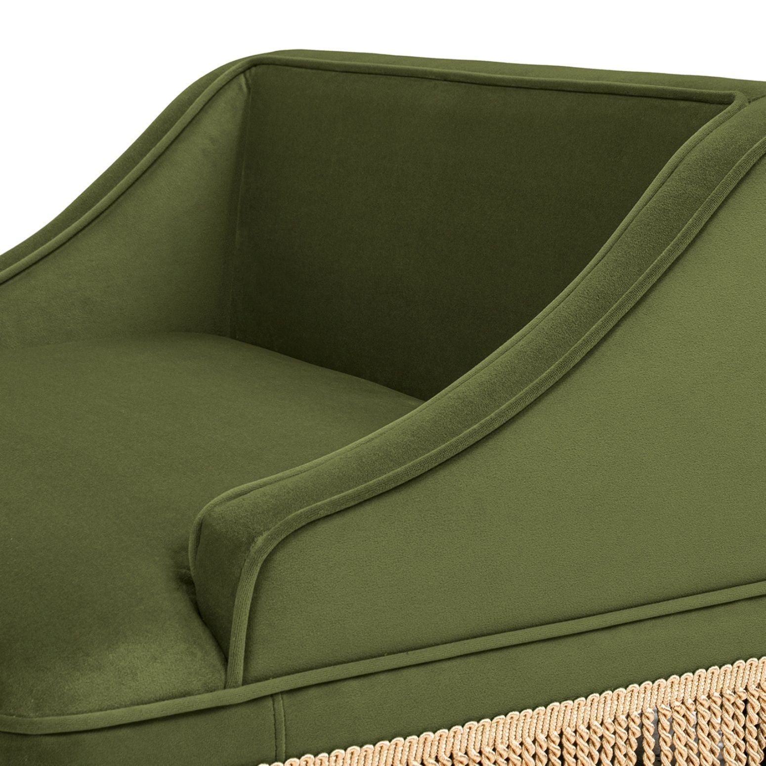 Duchess pet bed sofa olive green with woven rattan trim by HouseOfZazla on Tampa Home & Garden Store