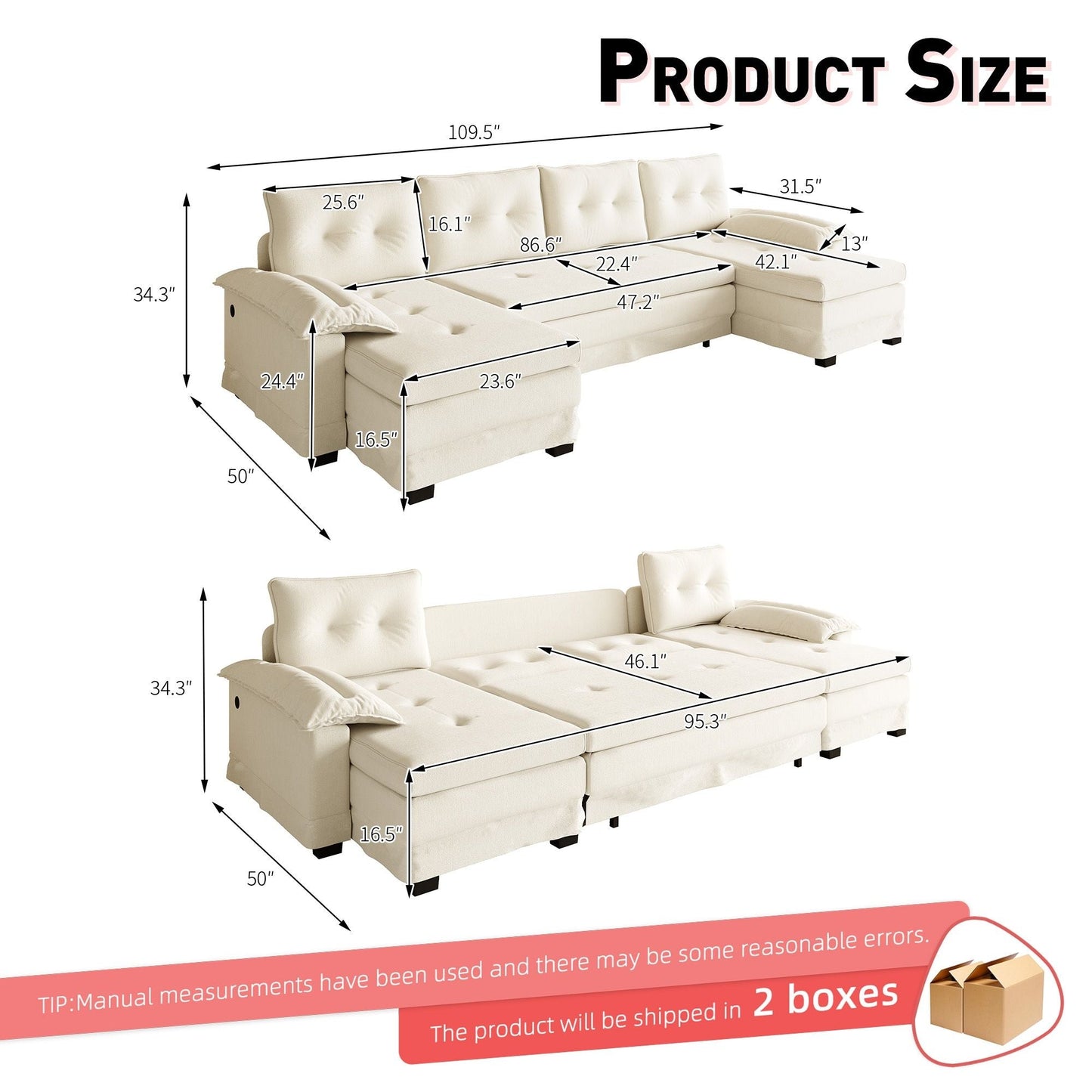 U Shaped Sleeper Sofa for a Cozy Living Room