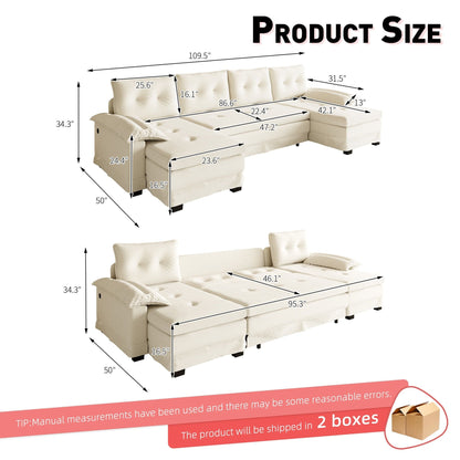 U Shaped Sleeper Sofa for a Cozy Living Room