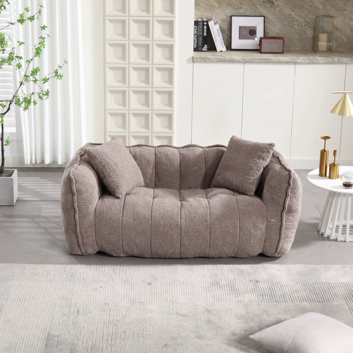 Cozy Beanbag Chair With Resilient Foam Core For 2