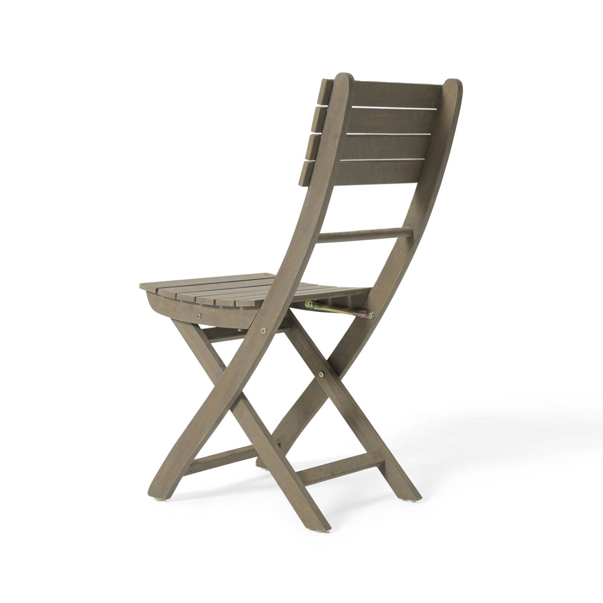 Positano foldable dining chair in brown wood with a slatted backrest and curved legs on Tampa Home & Garden Store
