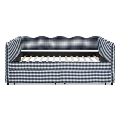 Gingham Daybed With Usb Port And The Wave Shape