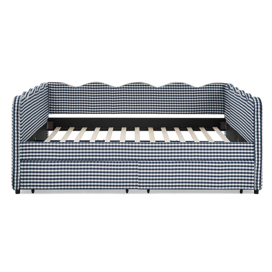 Gingham Daybed With Usb Port And The Wave Shape