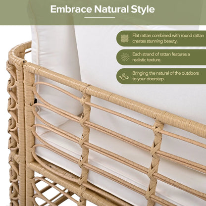 7-Piece outdoor all-weather rattan sofa set with thick cushions by Unique Piece Furniture on Tampa Home & Garden Store