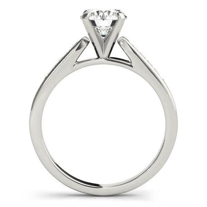 14k white gold 1 cttw solitaire diamond engagement ring with raised prong setting on Tampa Home & Garden Store