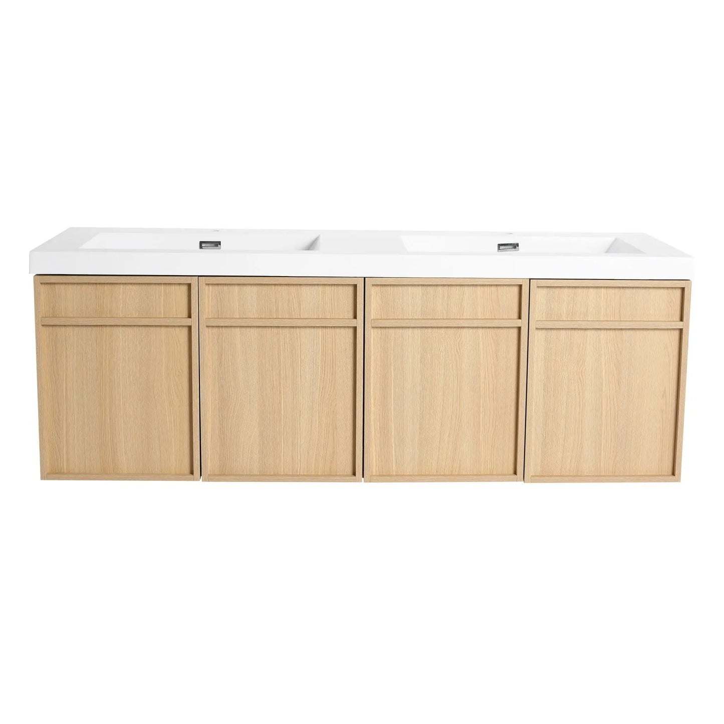 Wall-Mounted Vanity with Resin Sink Doors