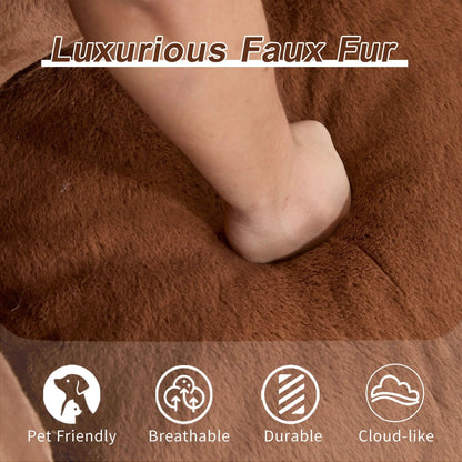 Giant Bean Bag Couch and Fluffy Loveseat