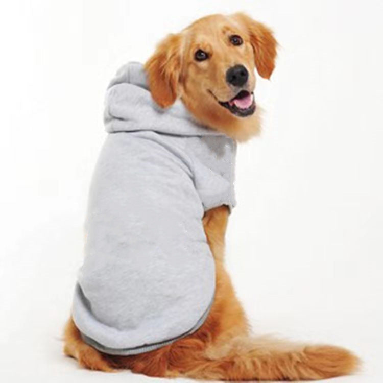 Pet Zen gray dog hoodie sweater, solid color canine sweater with hood on Tampa Home & Garden Store
