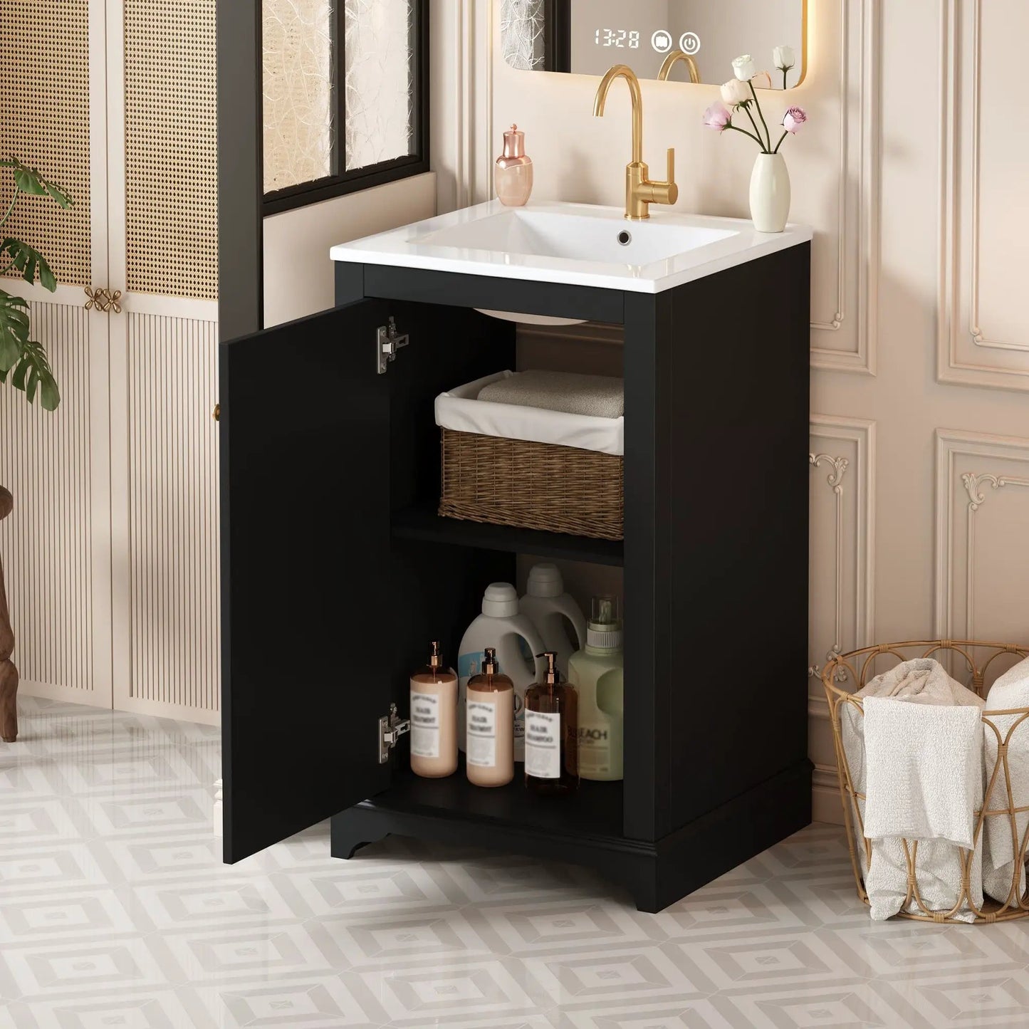 Bathroom Vanity With Sink Freestanding Cabinet