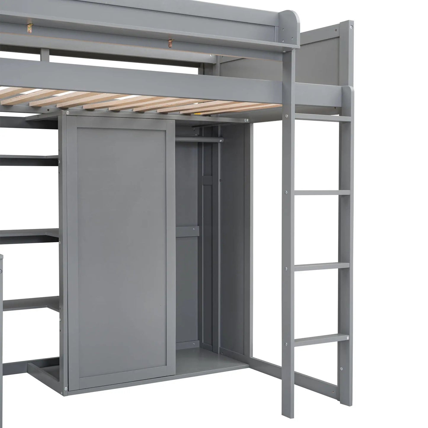 Loft Bed with Built in Desk and Wardrobe