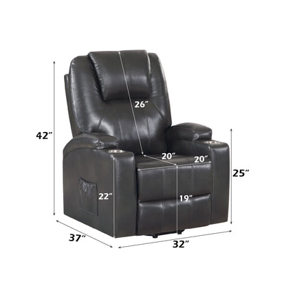 The Gunmetal Power Lift and Massage Recliner