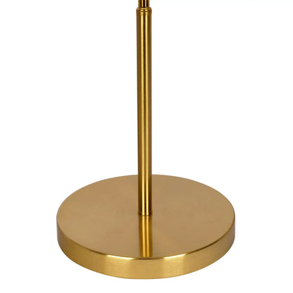 Gold metal ring-base table lamp base with vertical stem and round base on Tampa Home & Garden Store