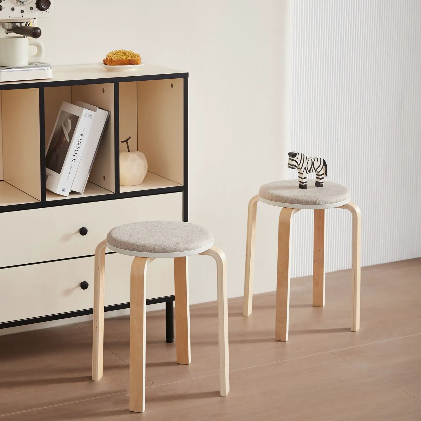 Stackable Round Backless Stools Set Of Four