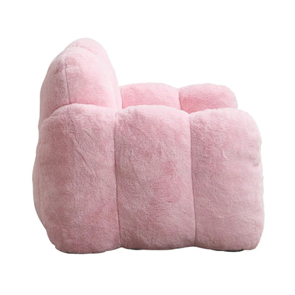 Lotus Style Compression Sofa Bean Bag from Unique Piece Furniture, pink plush tufted panels on Tampa Home & Garden Store
